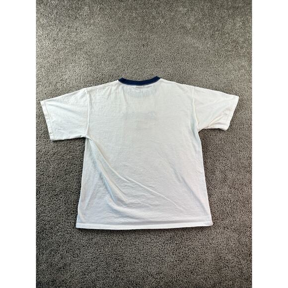 New England Patriots Shirt Mens Large White Blue NFL Football Casual FLAW - Picture 8 of 12